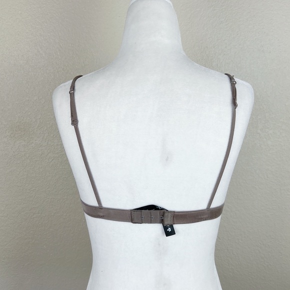 SilRiver SILK Satin Champagne Femme Triangle Bralette - Picture 7 of 7